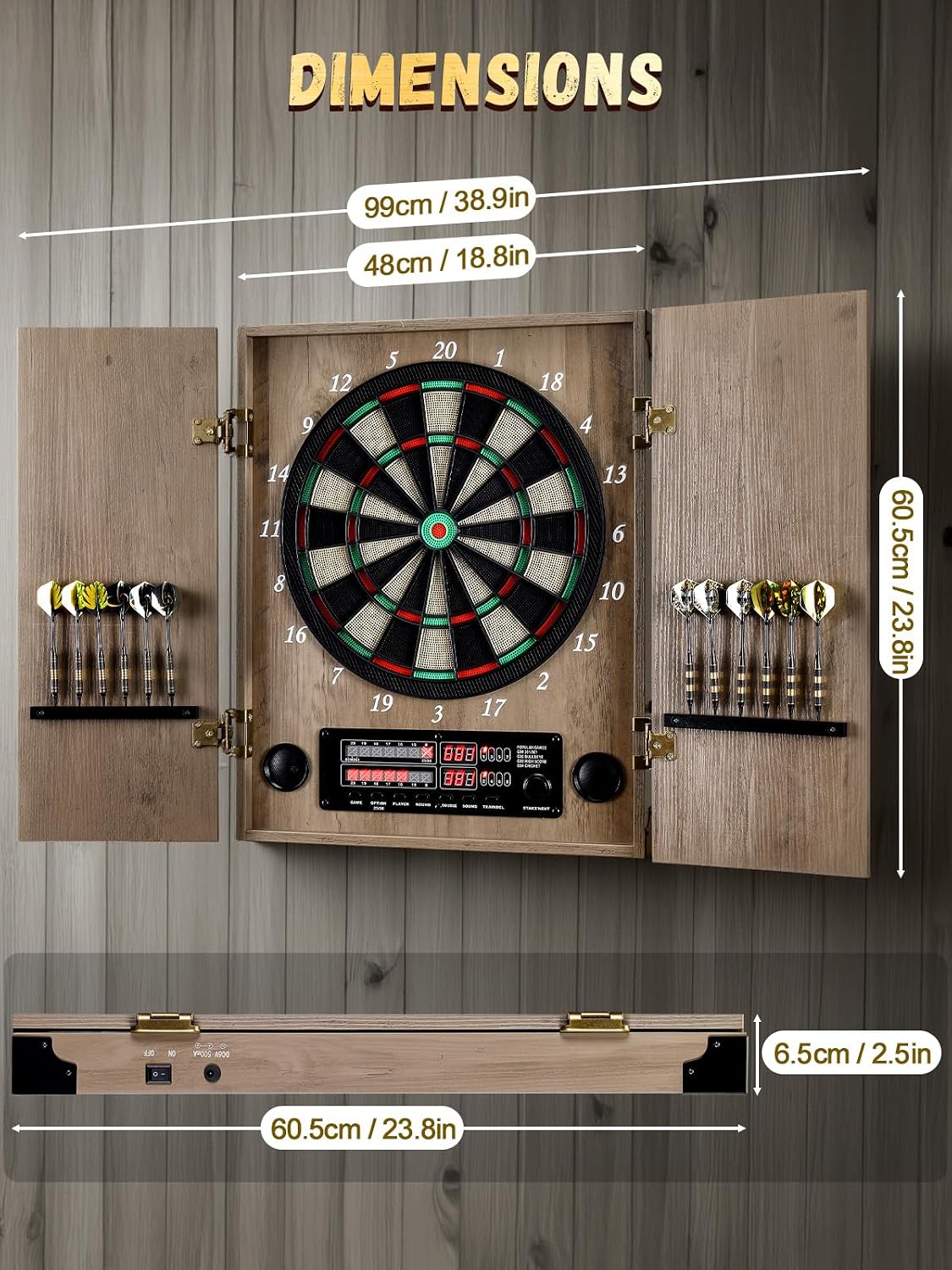 ^Electronic Dart Board, Decora - đánh giá và giá Electronic Dartboard Cabinet