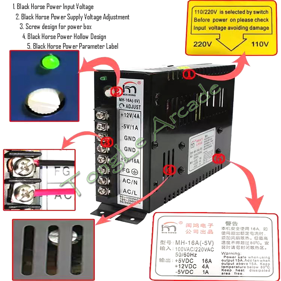 Arcade Jamma Parts MH-16A(-5V) - đánh giá và giá Coin Pusher Machine